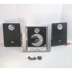 Philips MC235B 37 Micro Shelf Stereo System CD AM FM Speakers Tested No Remote
